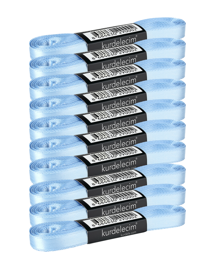 1 cm 10 m Saten Kurdele – 10’lu Paket