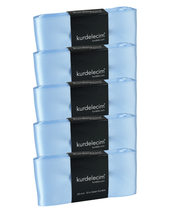 6 cm 10 m Saten Kurdele – 5’li Paket