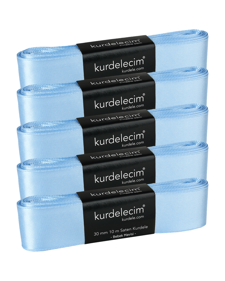 3 cm 10 m Saten Kurdele – 5’li Paket
