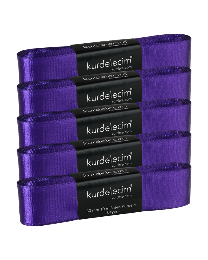 3 cm 10 m Saten Kurdele – 5’li Paket